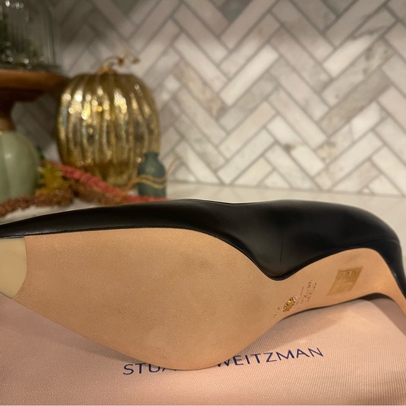 Stuart Weitzman Anny 70 Black leather pumps (brand new) size 37 - Picture 2 of 9